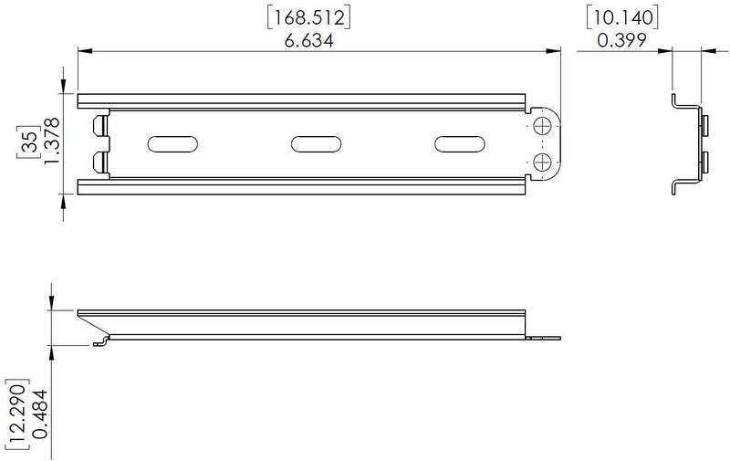 On-Q Legrand, Cable Management, Din Rail, Half Width, Mounting Bracket, 35mm Wide, 6 Inches, AC1043 - Image 3