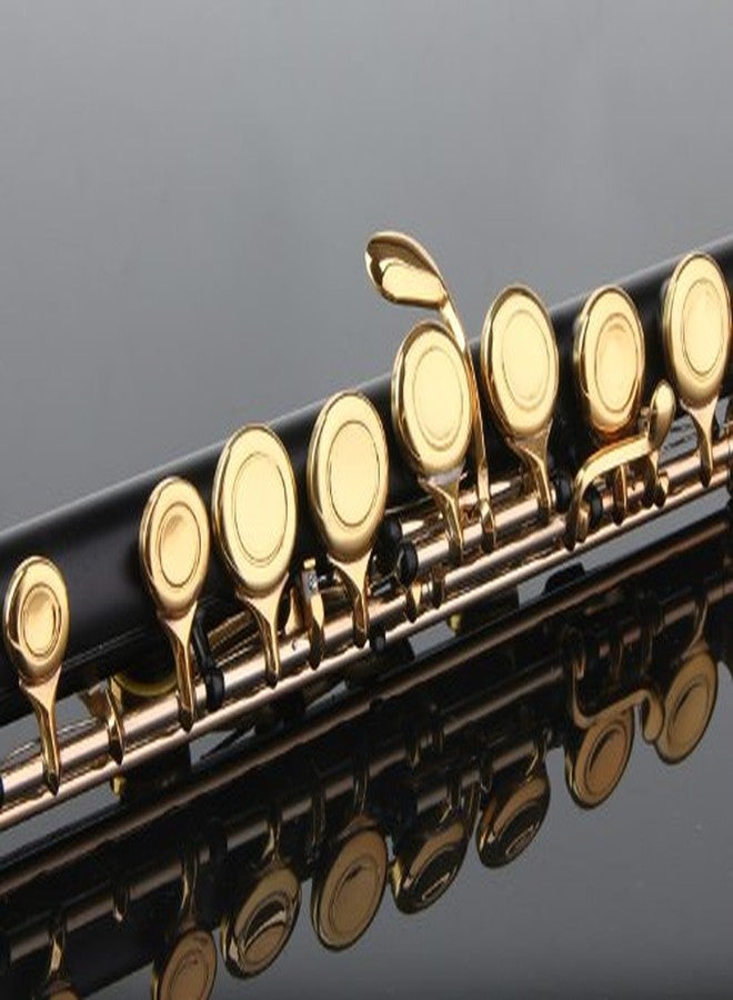 Glory Closed Hole C Flute With Case, Tuning Rod and Cloth and Gloves black/Laquer - Image 5