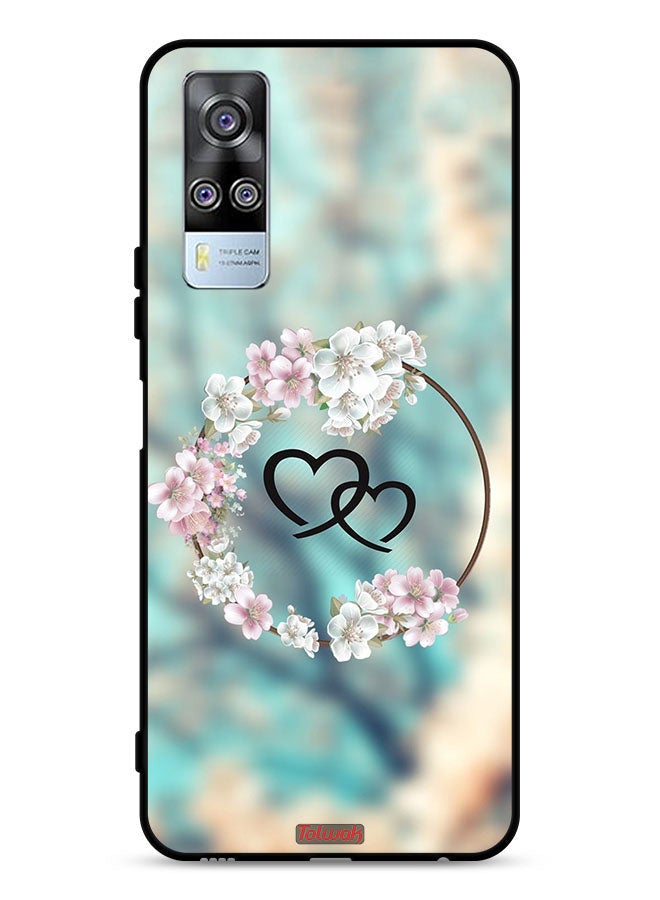 Tolwak vivo Y51 2020 Protective Case Cover Hearts In Ring Art - Image 1