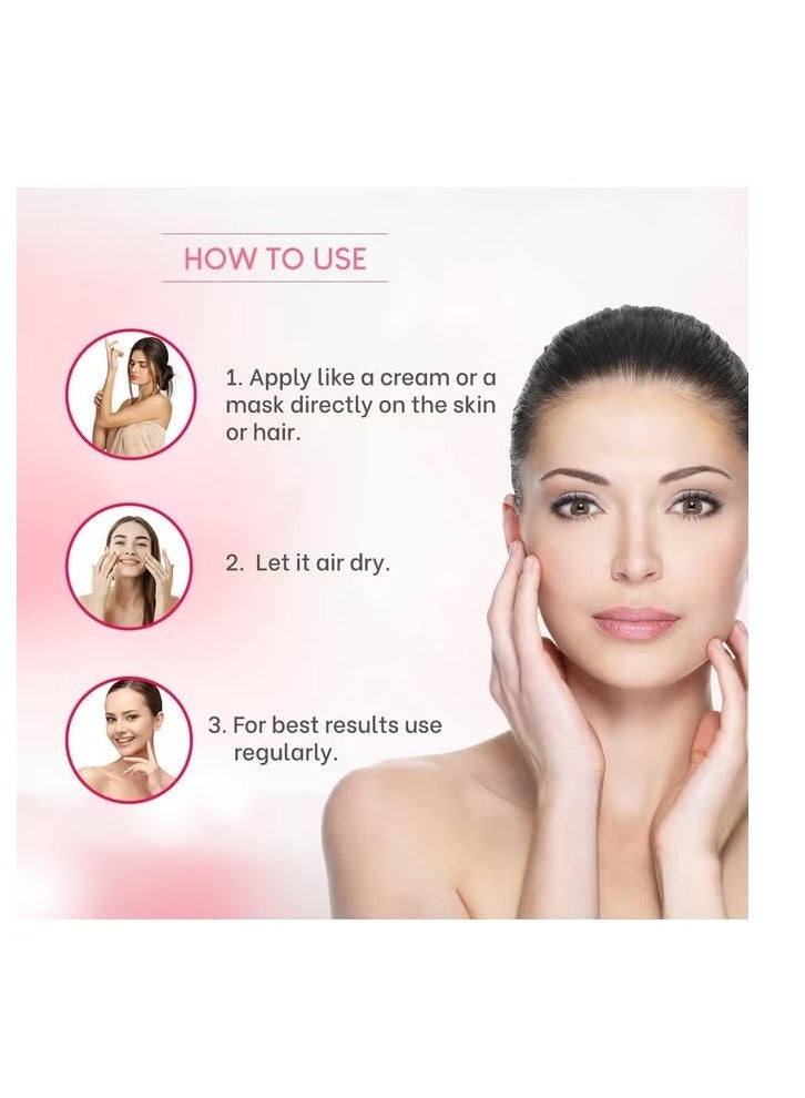 KAZIMA Aloe Rose Gel With Pure Aloe Vera, Olive & Vitamin E For Face, Skin & Hair - Moisturizing, Sunburn, Acne Scars, Wrinkles & Dark Circles (500gm) - Image 2
