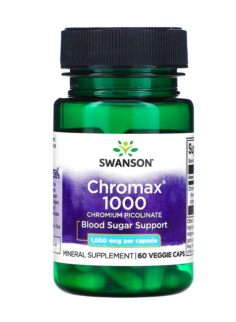 SWANSON Chromax 1000 Chromium Picolinate 1000 mcg 60 Veggie Caps