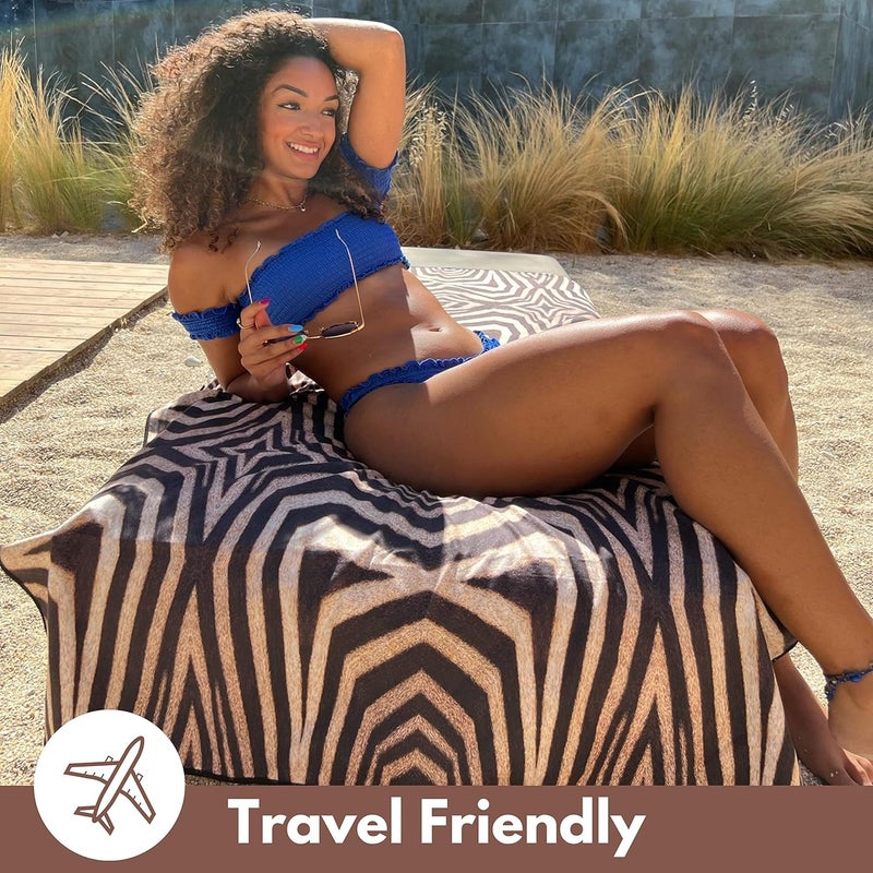 ECCOSOPHY Microfiber Beach Towel - Sand Free Towels are Quick Dry, Light Weight, Super Absorbent - Perfect Pool, Travel, Cruise, Camping Essentials - Oversized Extra Large for Adults 71x35 in - Image 5