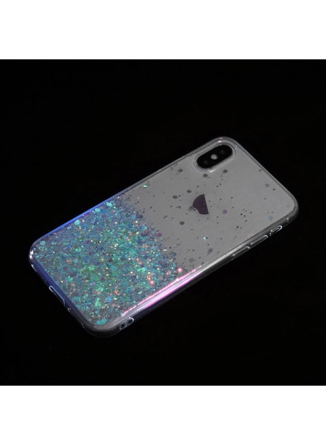 S-TOP Case For iPhone XS Max Transparent Frame Noctilucent Glitter Powder TPU Phone Case - Image 4