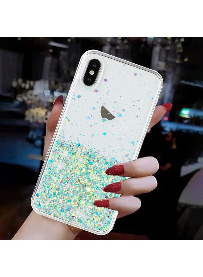 S-TOP Case For iPhone XS Max Transparent Frame Noctilucent Glitter Powder TPU Phone Case - Image 3