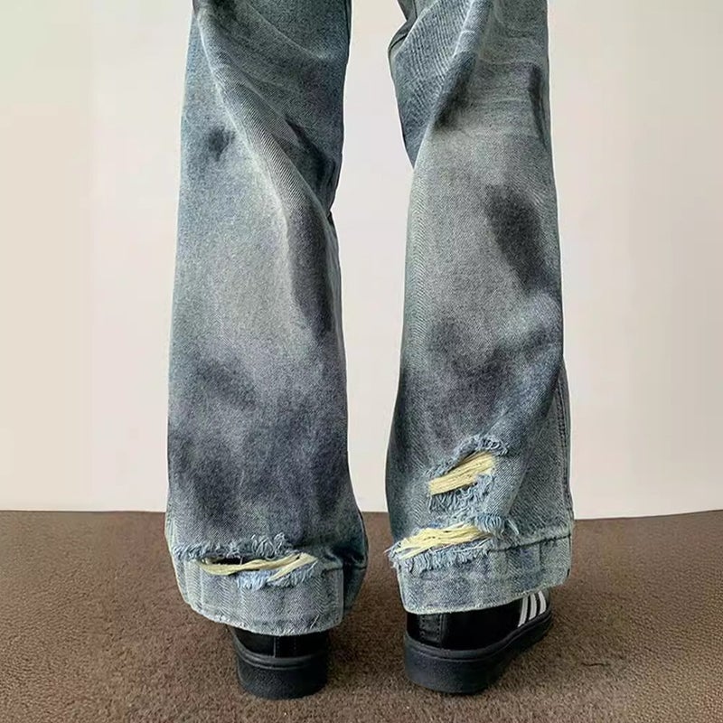 Unisex Classic Denim Jeans Loose Fit Daily Outdoor Wear - Image 1