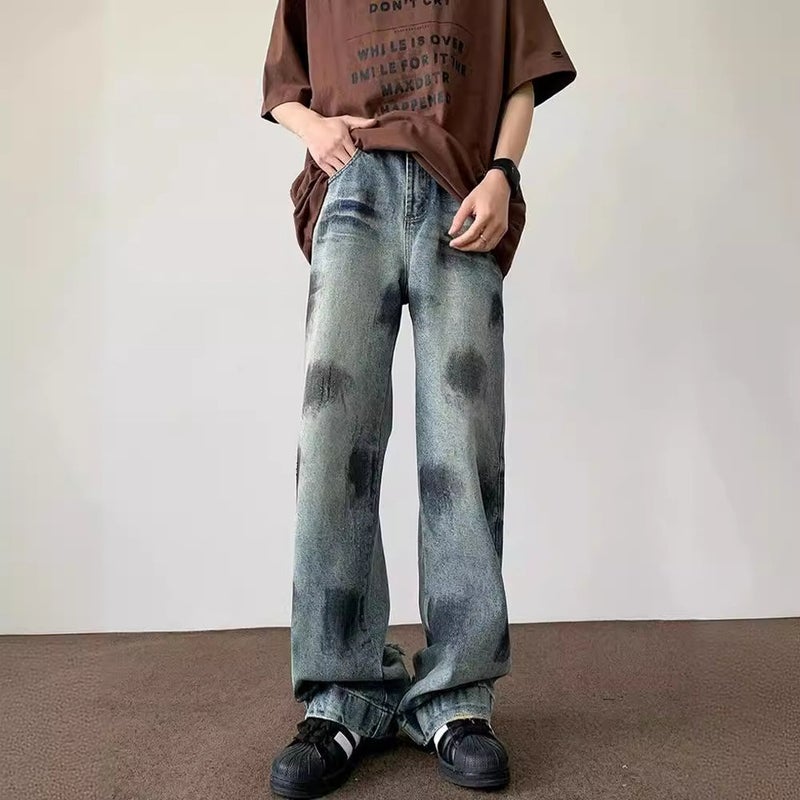 Unisex Classic Denim Jeans Loose Fit Daily Outdoor Wear - Image 3