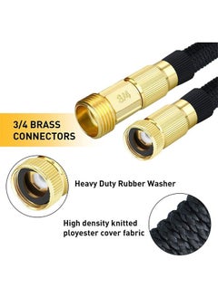 Hihonor 75FT High-Quality Expandable Garden Hose，Three Times Shrink with 8 Nozzle Patterns，Extra Strength Fabric Double Latex Core Hose，for Garden House Cleaning Pet Bathing Car Washing (COLOR4)  - Image 5