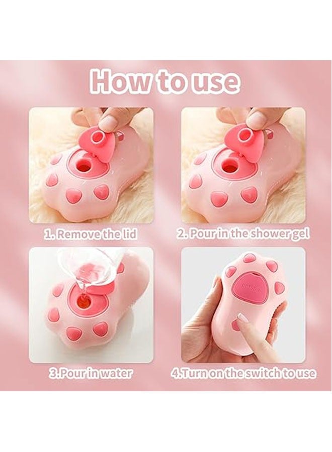 general 3-in-1 Rechargeable Silicone Brush for Pet Grooming & Separation, Self-Cleaning with Release Button (Pink) - Image 5