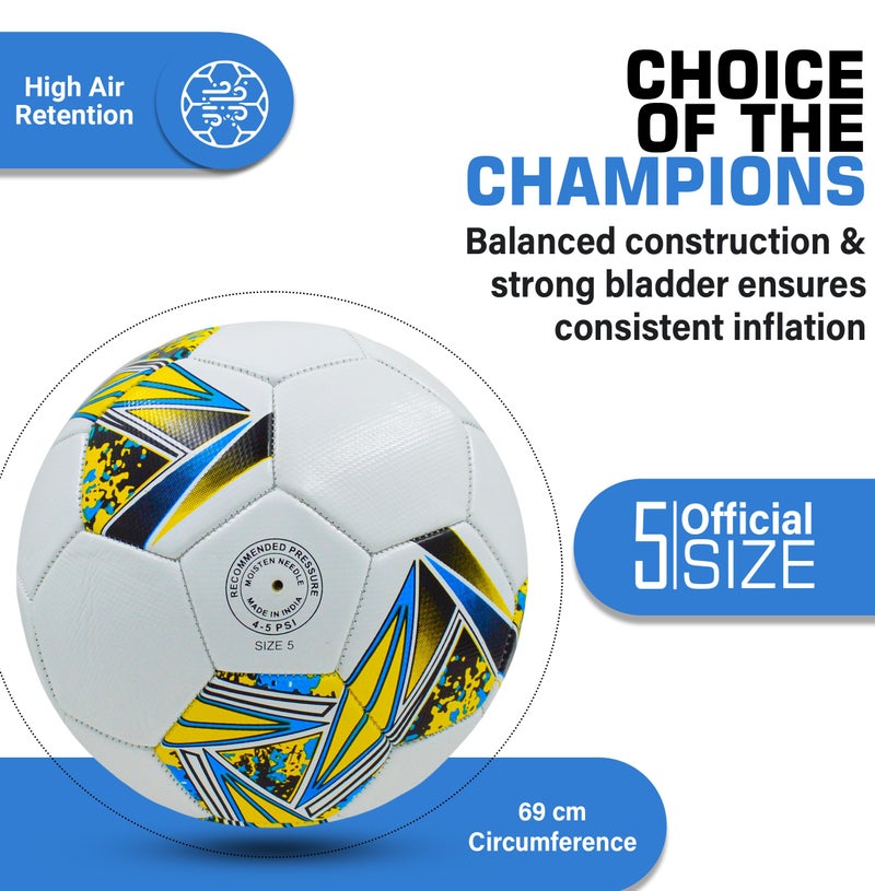Synco Football Nano Tech | Football for Training & Practice | PVC Machine Stitched | 32 Panel | Suitable for Soft & Grass Ground | Training Soccer Ball for Beginners | Soccer Ball Size 5 - Image 5