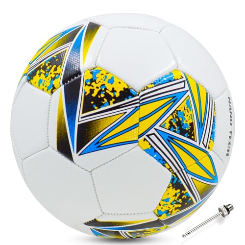 Synco Football Nano Tech | Football for Training & Practice | PVC Machine Stitched | 32 Panel | Suitable for Soft & Grass Ground | Training Soccer Ball for Beginners | Soccer Ball Size 5 - Image 2