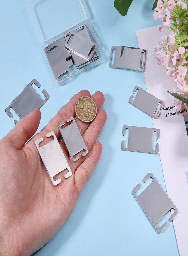 beinkmake 12Pcs Slide On Silent Pet ID Tags 6 Sizes Blank Stainless Steel Dog Cat Collars Tag for Engraving Stamping Pet ID Nameplate Tags DIY Decoration - Image 3