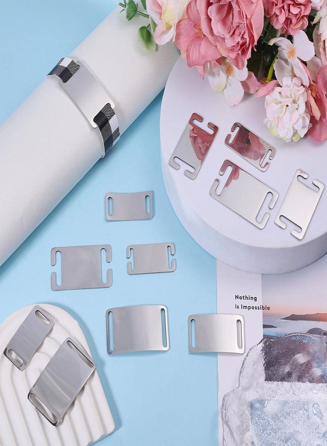 beinkmake 12Pcs Slide On Silent Pet ID Tags 6 Sizes Blank Stainless Steel Dog Cat Collars Tag for Engraving Stamping Pet ID Nameplate Tags DIY Decoration - Image 5