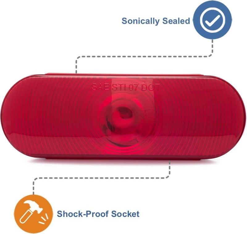 Lumitronics 6" Oval Sealed Stop/Turn/Tail Light - Image 3