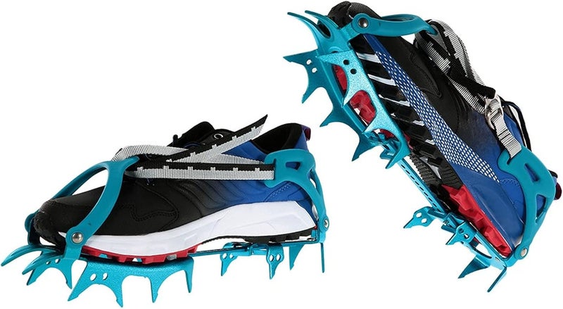 BRS -S3 Ultralight 14 Teeth Aluminium Alloy Bundled Crampons Ice Gripper Outdoor Ice Climbing Kits Crampons for Footwear (Blue) - Image 4