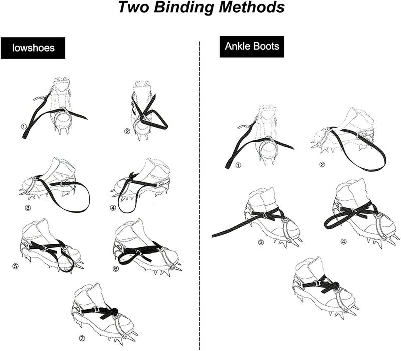 BRS -S3 Ultralight 14 Teeth Aluminium Alloy Bundled Crampons Ice Gripper Outdoor Ice Climbing Kits Crampons for Footwear (Blue) - Image 3