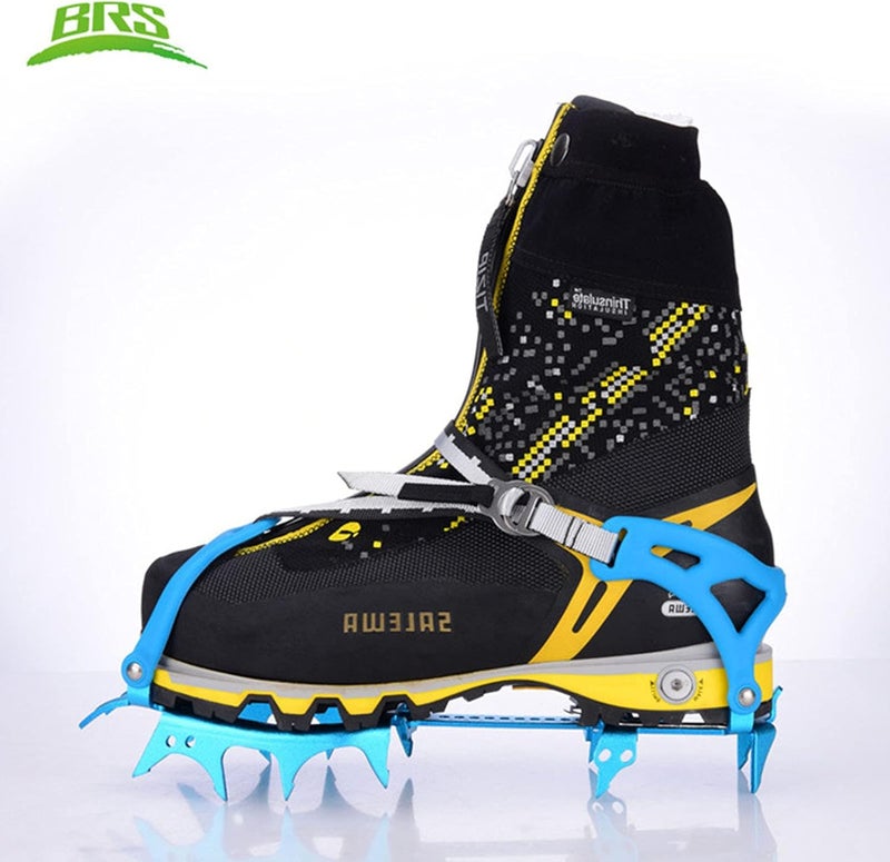 BRS -S3 Ultralight 14 Teeth Aluminium Alloy Bundled Crampons Ice Gripper Outdoor Ice Climbing Kits Crampons for Footwear (Blue) - Image 5