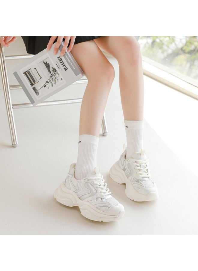 SAFIYA Saturday's Dad Shoes For Women, All-match Mesh Breathable Fashion Trend Thick Sole Height Increasing Casual Shoes - Image 3