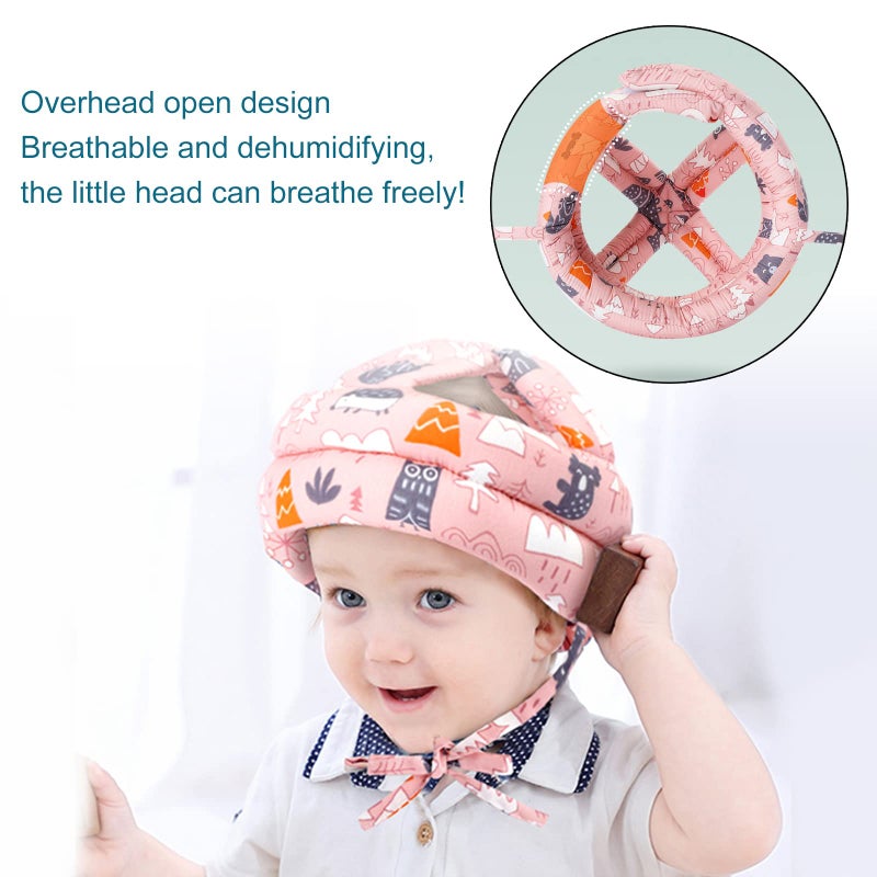 LdawyDE Baby Helmet Protector Head Baby Safety Helmet Adjustable Harness Head Protector without Bumps Head Cushion Safety Helmet - Image 2