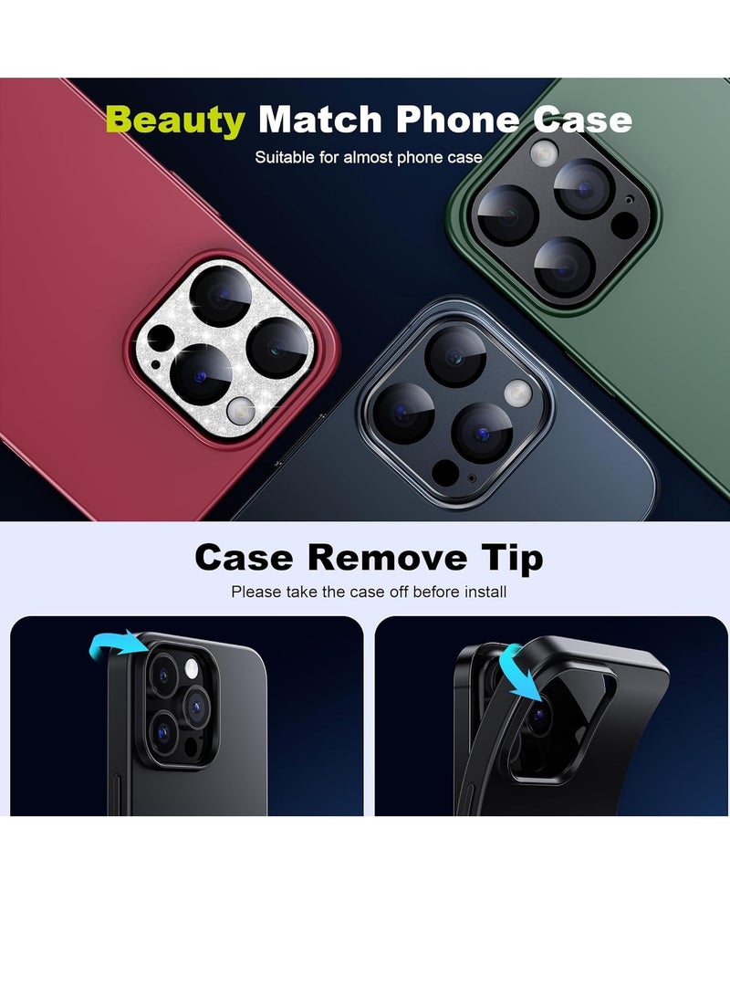 حامي عدسة كاميرا آيفون 15 برو/آيفون 15 برو ماكس، سبيكة غير لامعة [اختبار مقاومة الكسر] زجاج مقسى 9H واقي شاشة كاميرا مقاوم للخدوش ملحقات 2023، تيتانيوم أزرق - Image 4