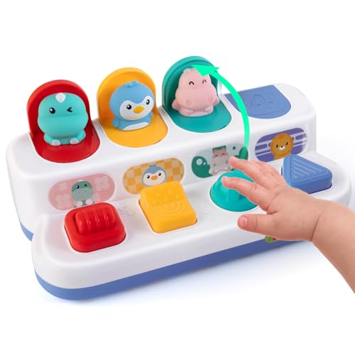 Tovol Zerky Montessori Cause and Effect Toy 612 Months Baby Push Button Pop Up Animal Toy Interactive Sensory Toys for Toddlers 1 2 3 Developmental Educational Toy for Boys Girls 9 10 11 Months - Image 1