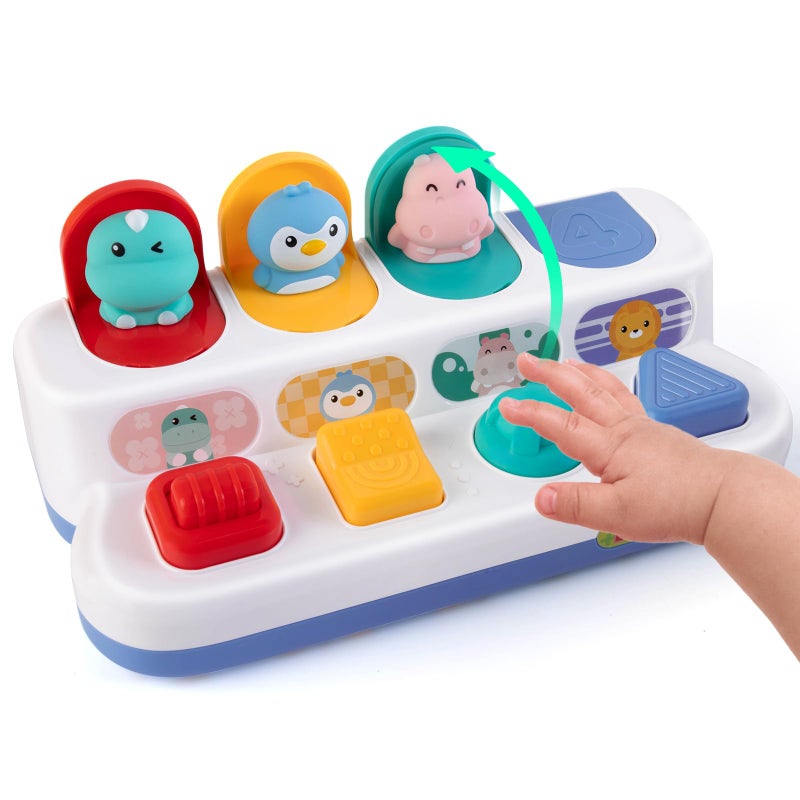 Tovol Zerky Montessori Cause and Effect Toy 612 Months Baby Push Button Pop Up Animal Toy Interactive Sensory Toys for Toddlers 1 2 3 Developmental Educational Toy for Boys Girls 9 10 11 Months - Image 2
