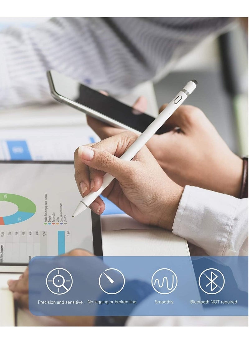 ELTRAZONE Active Stylus Pen Compatible for iOS&Android Touch Screens, Pencil with Dual Touch Function,Rechargeable Stylus for iPad/iPad Pro/Air/Mini/iPhone/Cellphone/Samsung/Tablet Drawing&Writing - Image 4