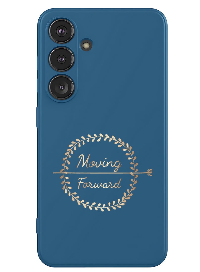 Theodor Protective Slim Fit Case Liquid Silicone Cover with Full Body Protection Anti-Scratch Shockproof Case For Samsung Galaxy S25 (Blue) - Moving Forward - Image 1