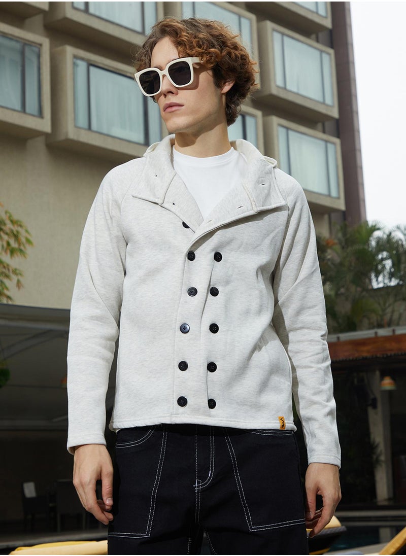 كامبوس سوترا Men's Cloud Grey Double-Breasted Jacket  - Image 1