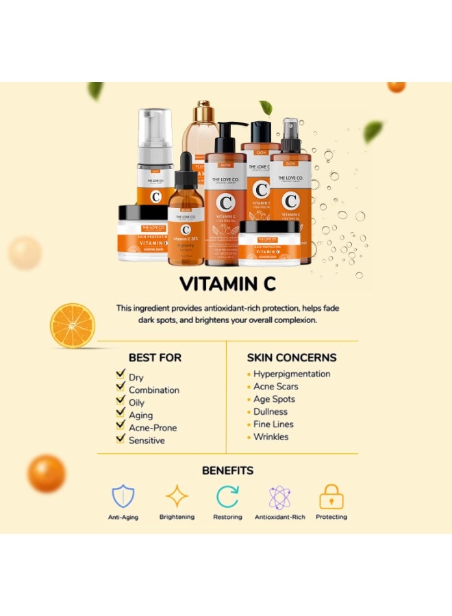 THE LOVE CO. Vitamin C & Tea Tree Oil Face Wash - Foaming Cleanser for Instant Glow & De-Tan, Suitable for All Skin Types, 100% Vegan, 200ml - Image 5