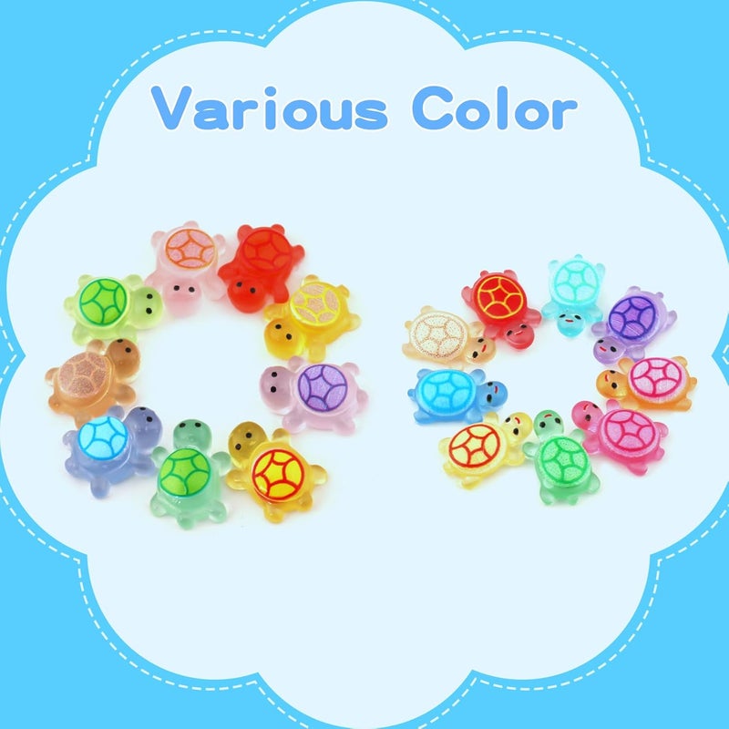 Tmtains Slime Charms Kawaii Resin Charms 3D Cute Nail Charm Mini Flatback Luminous Animal Charm Bulk Resin Jewelry Making Turtle Embellishments Supplies for Cell Phone Scrapbooking DIY Crafts - Image 5