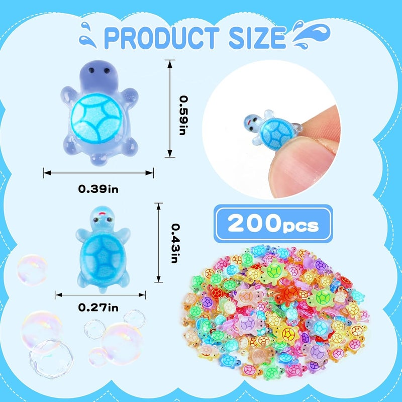 Tmtains Slime Charms Kawaii Resin Charms 3D Cute Nail Charm Mini Flatback Luminous Animal Charm Bulk Resin Jewelry Making Turtle Embellishments Supplies for Cell Phone Scrapbooking DIY Crafts - Image 3