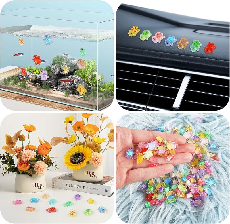 Tmtains Slime Charms Kawaii Resin Charms 3D Cute Nail Charm Mini Flatback Luminous Animal Charm Bulk Resin Jewelry Making Turtle Embellishments Supplies for Cell Phone Scrapbooking DIY Crafts - Image 2