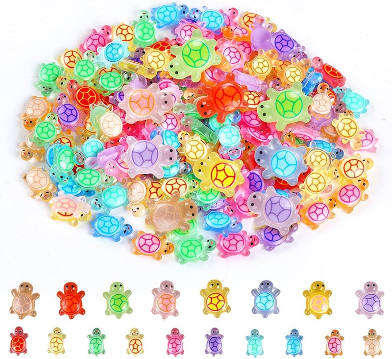 Tmtains Slime Charms Kawaii Resin Charms 3D Cute Nail Charm Mini Flatback Luminous Animal Charm Bulk Resin Jewelry Making Turtle Embellishments Supplies for Cell Phone Scrapbooking DIY Crafts - Image 1