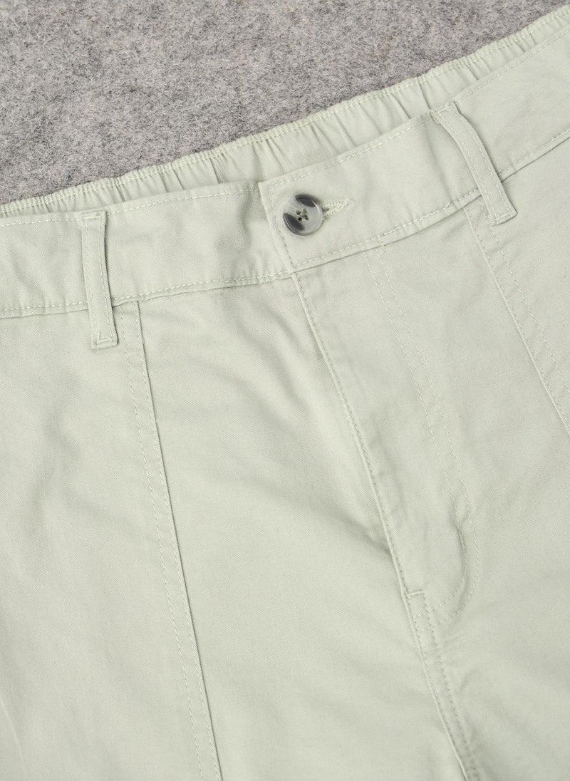 The Souled Store Men Feather Grey Solid Straight Fit Cargo Pants - Image 5