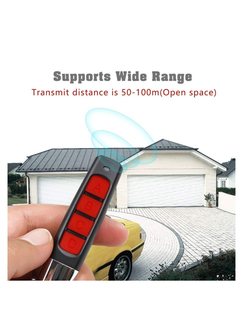 KASTWAVE - 2Pcs Garage Door Opener Remote, 433Mhz Gate Remote Control, 4 Buttons Universal Cloning Remote Control Key Fob 433mhz for Garage Door, Black - Image 1