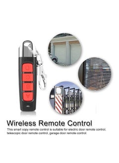 KASTWAVE 2Pcs Garage Door Opener Remote, 433Mhz Gate Remote Control, 4 Buttons Universal Cloning Remote Control Key Fob 433mhz for Garage Door, Black  - Image 4