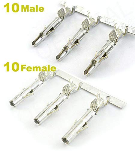 Molex - 20A Connector w/14-20 AWG, Wire Connector - 2.13mm D, Latch Lock, MLX (M&F Terminals 10 Pair) - Image 4