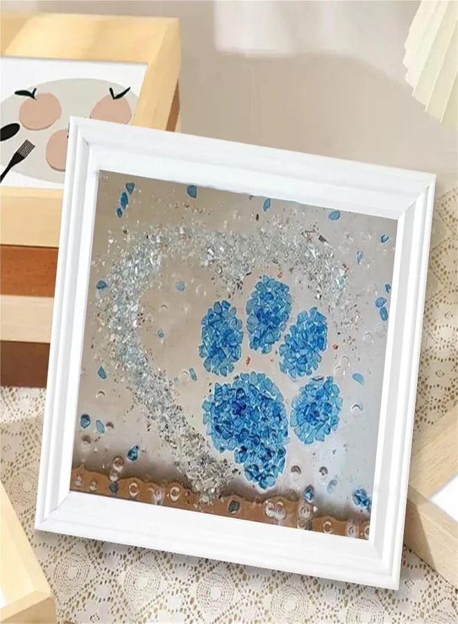 Sea Glass Art Creation Kit, Ocean-Style Resin Mosaic DIY Handmade Decorative Painting Material Set, Blue - Image 2