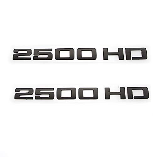 CARRUN 2Pcs 2500 HD Emblems Premium Car 3D Nameplate for 2500HD (Black) - Image 1