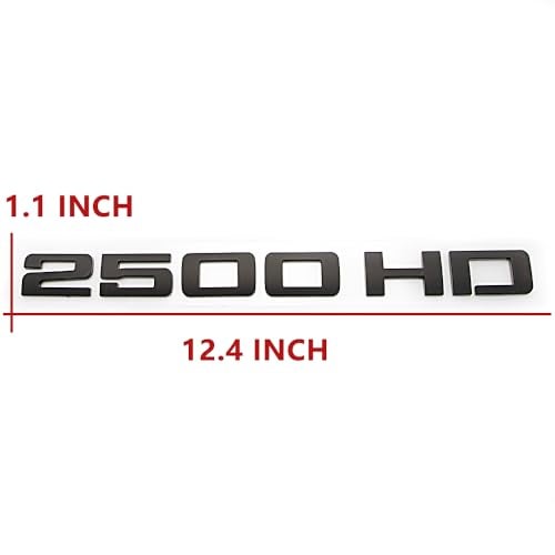 CARRUN 2Pcs 2500 HD Emblems Premium Car 3D Nameplate for 2500HD (Black) - Image 5