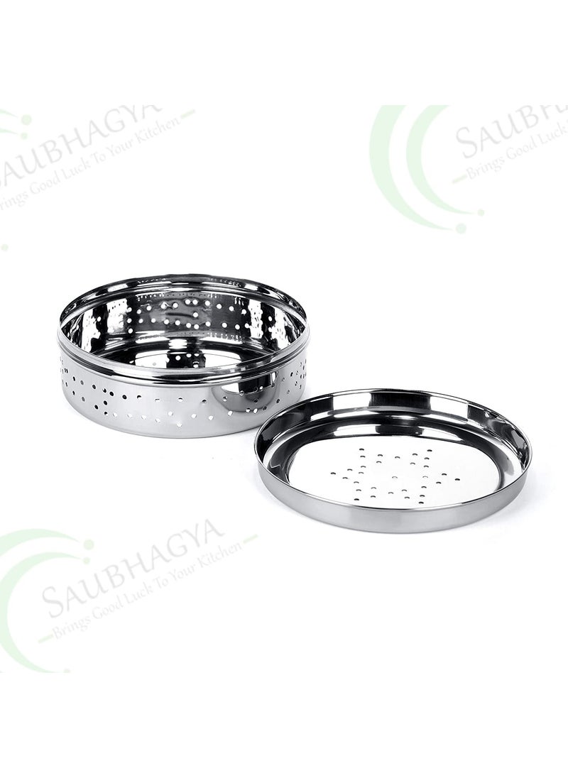 Saubhagya SAUBHAGYA Stainless Steel Coriander Box with HolesDhaniya DibbaStorage Container for Sprouts Chilies Coriander 650ml Medium  - Image 5
