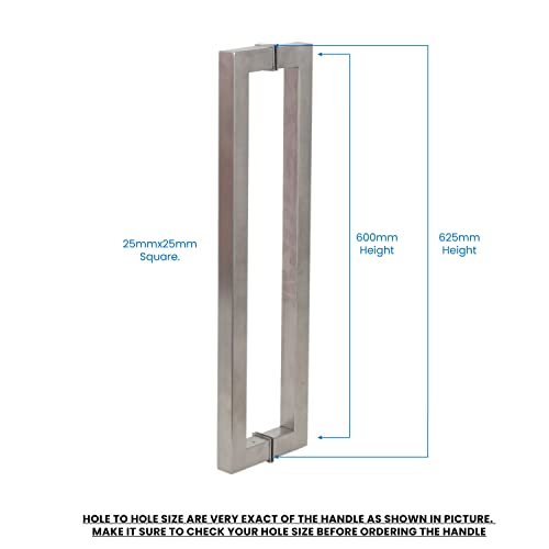 CRUST GPSD Matte Finish Stainless Steel Main Glass Door Handle Set for Home - 600MM - Image 3