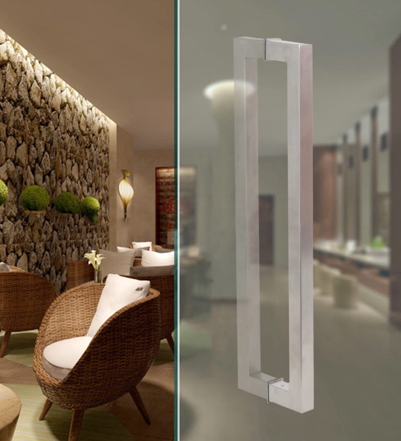 CRUST GPSD Matte Finish Stainless Steel Main Glass Door Handle Set for Home - 600MM - Image 2