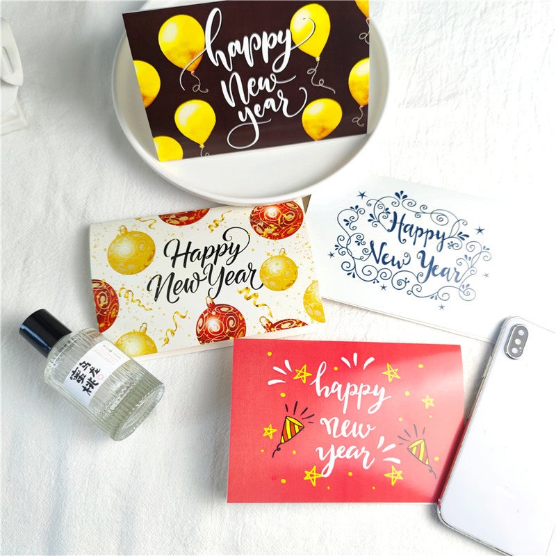 Happy New Year Greeting Card Happy New Year Invitation Celebration Message Greeting Card With Envelope - Image 4