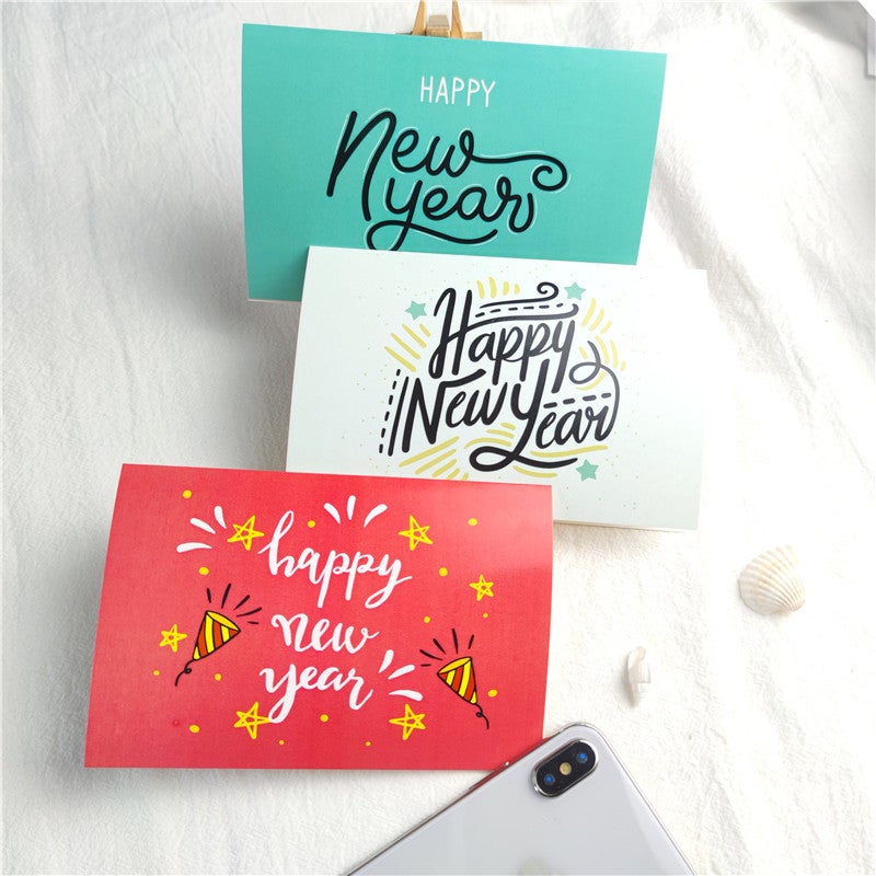 Happy New Year Greeting Card Happy New Year Invitation Celebration Message Greeting Card With Envelope - Image 5