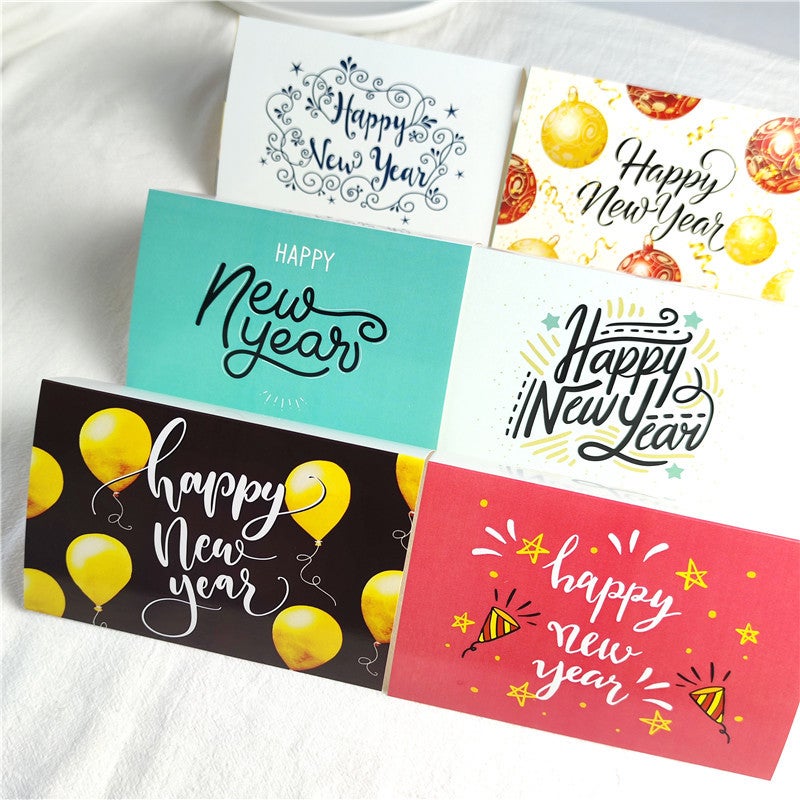 Happy New Year Greeting Card Happy New Year Invitation Celebration Message Greeting Card With Envelope - Image 3