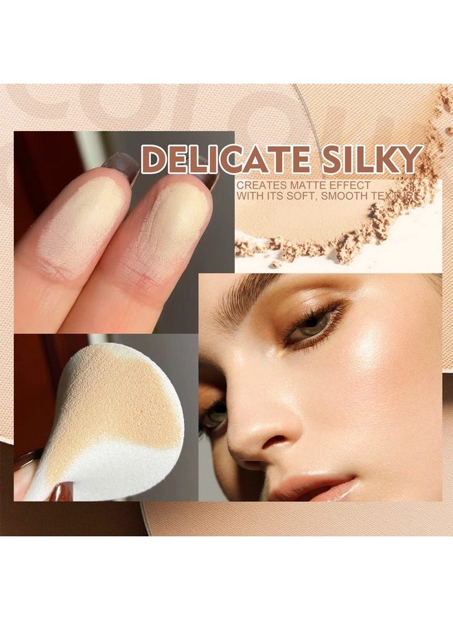 SACE LADY - Face Powder Waterproof Sets Makeup, Controls Shine, Smooth Fine Lines For Flawless Lightweight Finish, Long Lasting Matte Compact Setting Powder Cosmetics Cruelty-Free, 0.35Oz (#03) - Image 1