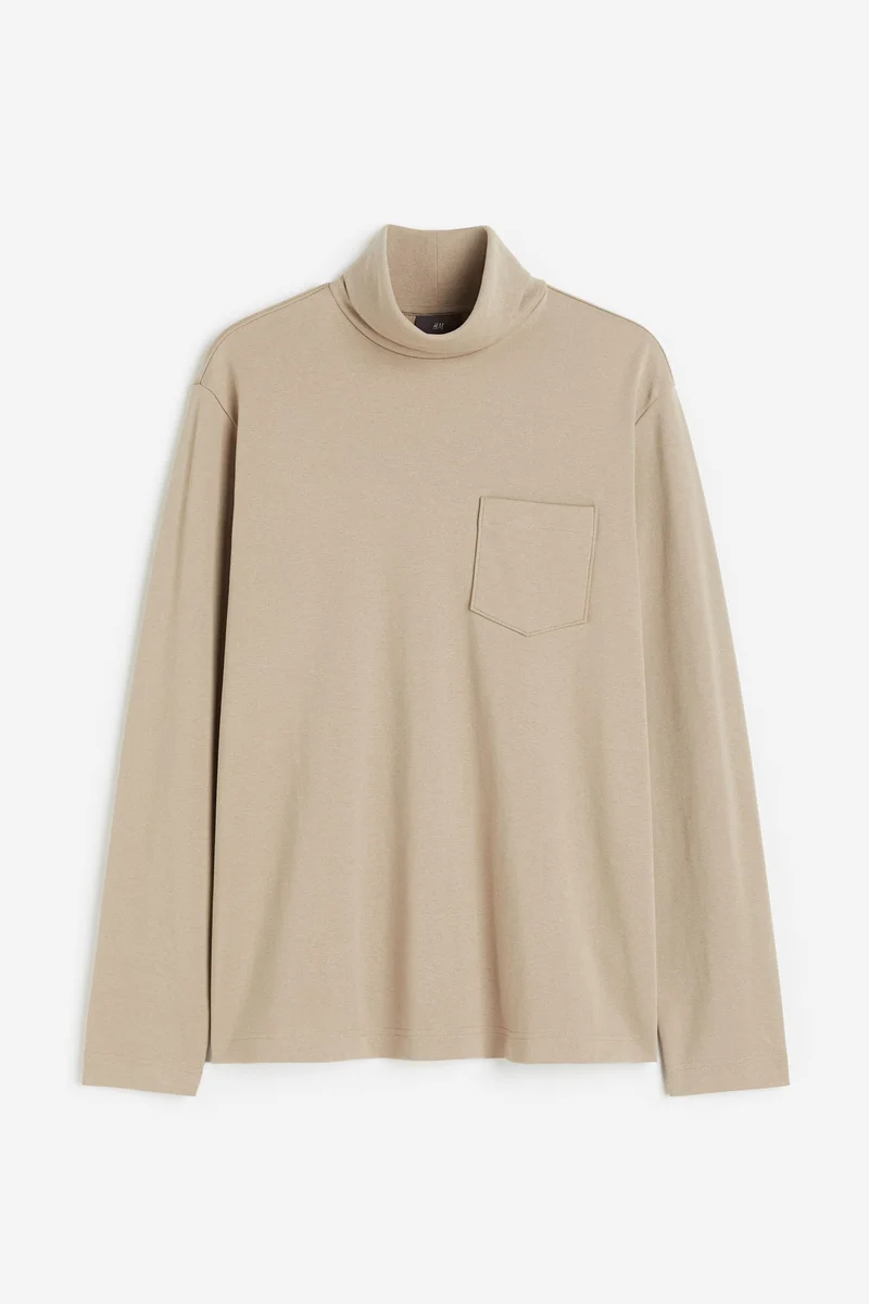 H&M Regular High Neck T-Shirt