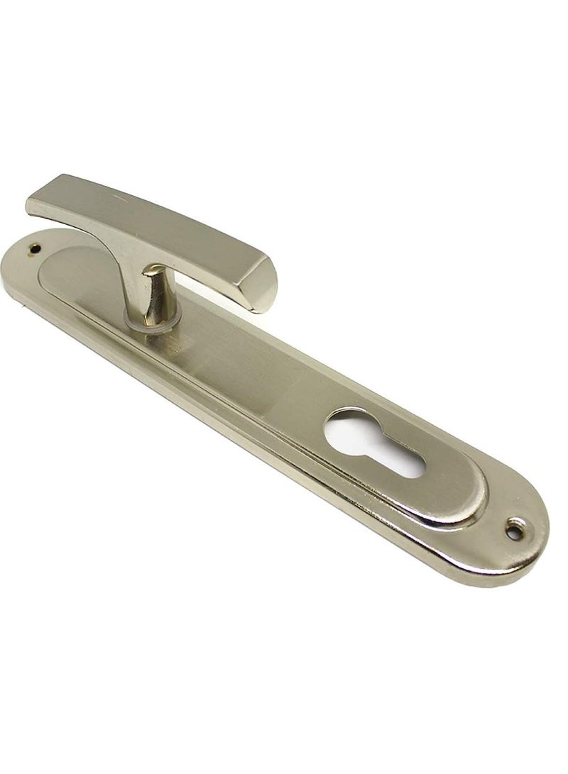 3 set of Al-Ahram matt nickel rosette handle with Comex silver apartment door handle and door brush to prevent dirt and dust as a gift  - Image 4