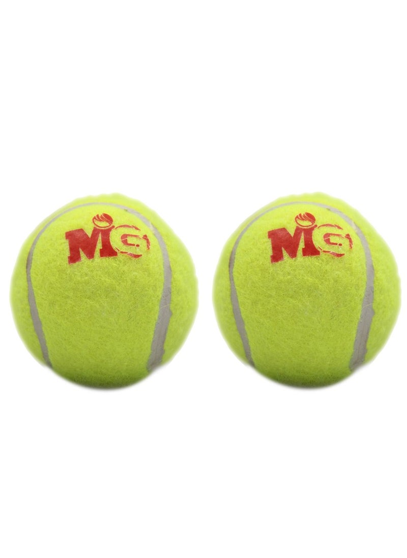 MG Cricket Tennis Ball with Jar 1 SET OF 2 PCS-YELLOW  - Image 1